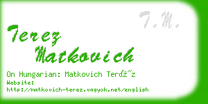 terez matkovich business card